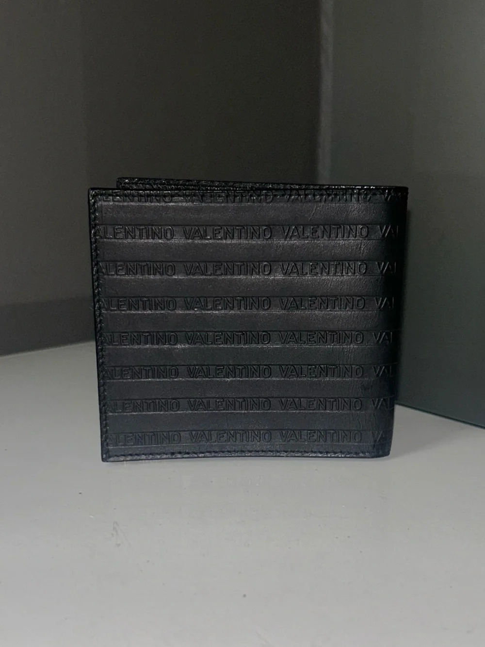 Mario Valentino Black All Over Print Bifold Wallet